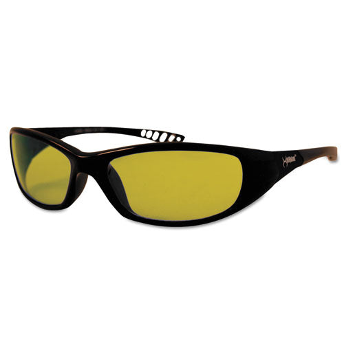 V40 HellRaiser Safety Glasses, Black Frame, Amber Lens-(KCC20541)