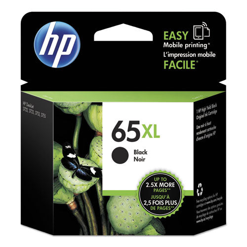 HP 65XL, (N9K04AN) High-Yield Black Original Ink Cartridge-(HEWN9K04AN)