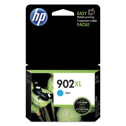 HP 902XL, (T6M02AN) High-Yield Cyan Original Ink Cartridge-(HEWT6M02AN)