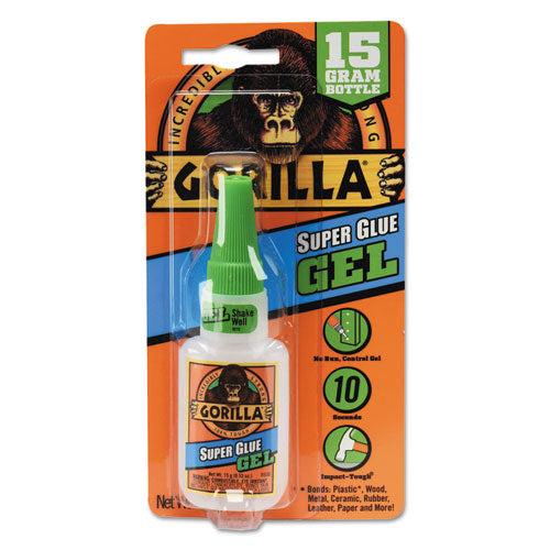 Super Glue Gel, 0.53 oz, Dries Clear-(GOR7600101)