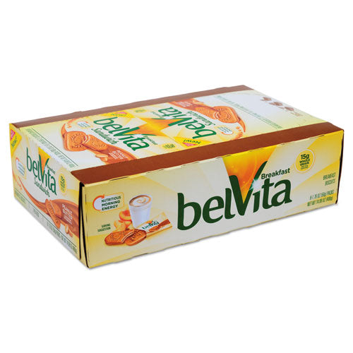 belVita Breakfast Biscuits, Peanut Butter Sandwich, 1.76 oz Pack, 8/Box-(CDB04068)