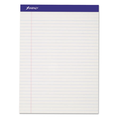 Perforated Writing Pads, Wide/Legal Rule, 50 White 8.5 x 11.75 Sheets, Dozen-(TOP20320)