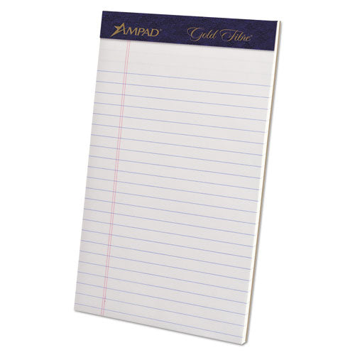 Gold Fibre Writing Pads, Narrow Rule, 50 White 5 x 8 Sheets, 4/Pack-(TOP20018)