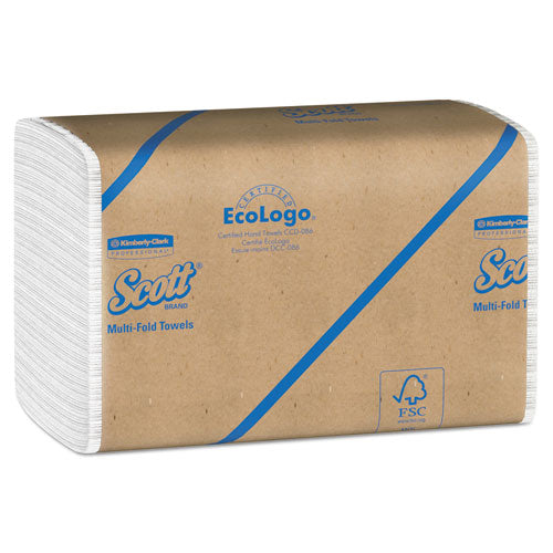 Essential Multi-Fold Towels, Absorbency Pockets, 1-Ply, 9.2 x 9.4, White, 250/Pack, 16 Packs/Carton-(KCC01840)