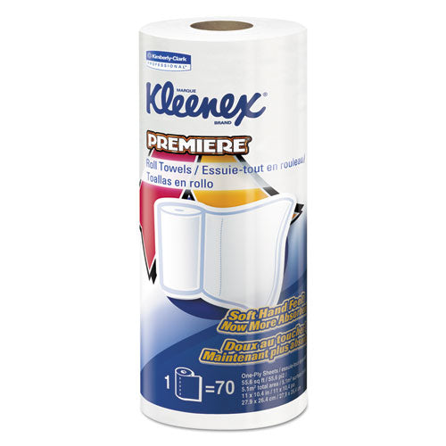 Premiere Kitchen Roll Towels, 1-Ply, 11 x 10.4, White, 70/Roll, 24 Rolls/Carton-(KCC13964)