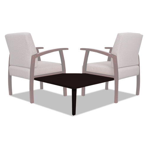 Alera Reception Lounge 700 Series Gang Table, Corner, 27.5w x 27.5d x 13.13h, Mahogany-(ALERL7628M)