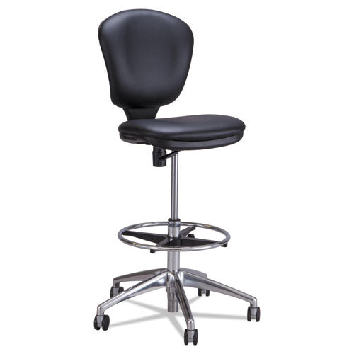 Metro Collection Extended-Height Chair, Supports Up to 250 lb, 23" to 33" Seat Height, Black Seat/Back, Chrome Base-(SAF3442BV)