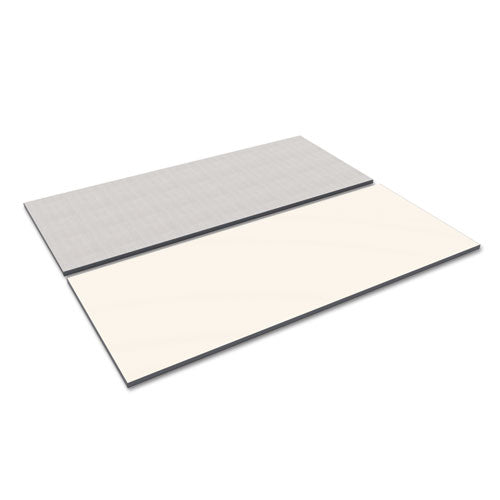 Reversible Laminate Table Top, Rectangular, 71.5w x 29.5d, White/Gray-(ALETT7230WG)