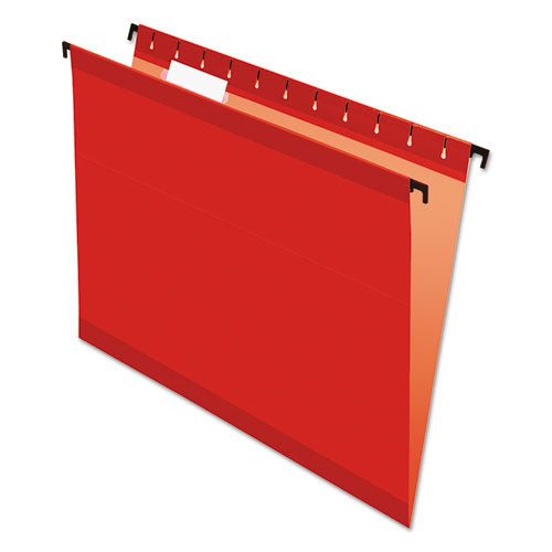 SureHook Hanging Folders, Letter Size, 1/5-Cut Tabs, Red, 20/Box-(PFX615215RED)