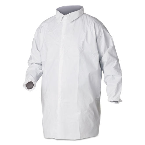 A40 Liquid and Particle Protection Lab Coats, X-Large, White, 30/Carton-(KCC44444)