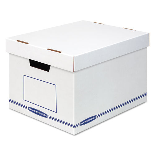 Organizer Storage Boxes, X-Large, 12.75" x 16.5" x 10.5", White/Blue, 12/Carton-(FEL4662401)