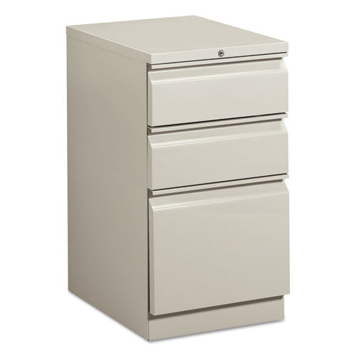 Mobile Pedestals, Left or Right, 3-Drawers: Box/Box/File, Legal/Letter, Light Gray, 15" x 20" x 28"-(BSXHBMP2BQ)