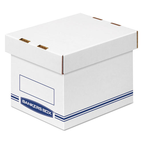 Organizer Storage Boxes, Small, 6.25" x 8.13" x 6.5", White/Blue, 12/Carton-(FEL4662101)