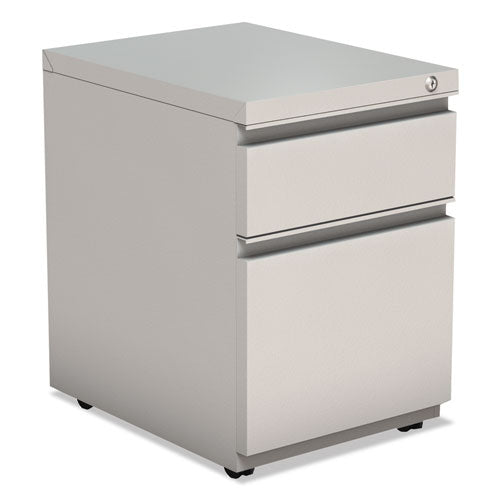 File Pedestal with Full-Length Pull, Left or Right, 2-Drawers: Box/File, Legal/Letter, Light Gray, 14.96" x 19.29" x 21.65"-(ALEPBBFLG)