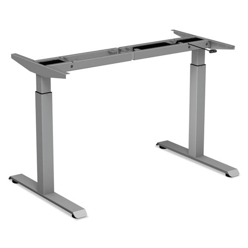 AdaptivErgo Sit-Stand Two-Stage Electric Height-Adjustable Table Base, 48.06" x 24.35" x 27.5" to 47.2", Gray-(ALEHT2SSG)