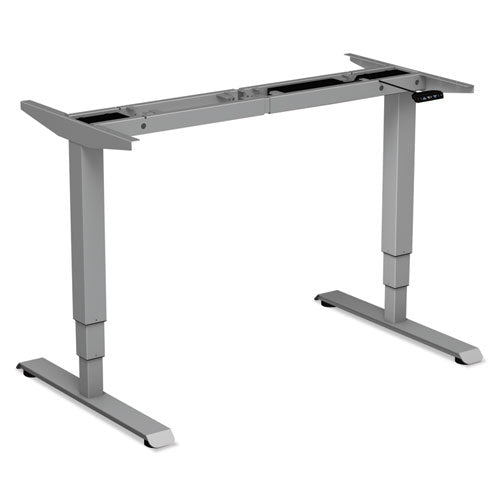 AdaptivErgo Sit-Stand 3-Stage Electric Height-Adjustable Table Base with Memory Control, 48.06" x 24.35" x 25" to 50.7", Gray-(ALEHT3SAG)