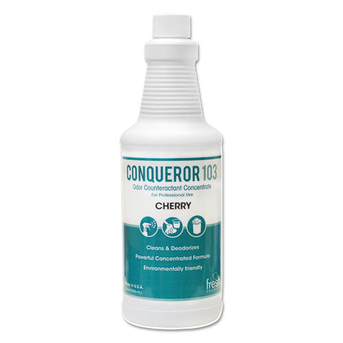 Conqueror 103 Odor Counteractant Concentrate, Cherry, 32 oz Bottle, 12/Carton-(FRS1232WBCH)