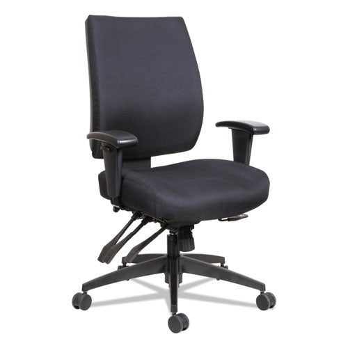 Alera Wrigley Series High Performance Mid-Back Multifunction Task Chair, Supports 275 lb, 17.91" to 21.88" Seat Height, Black-(ALEHPM4201)