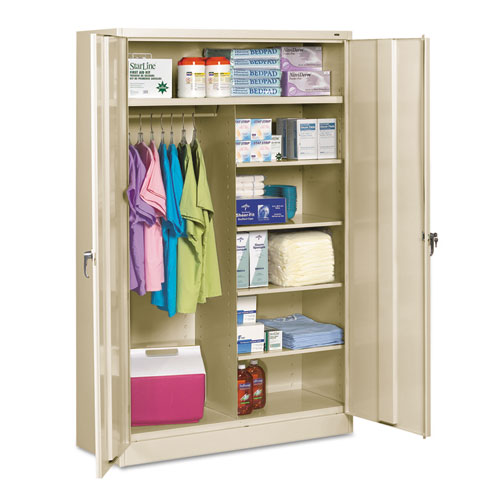 Jumbo Combination Steel Storage Cabinet, 48w x 24d x 78h, Putty-(TNNJ2478SUCPY)