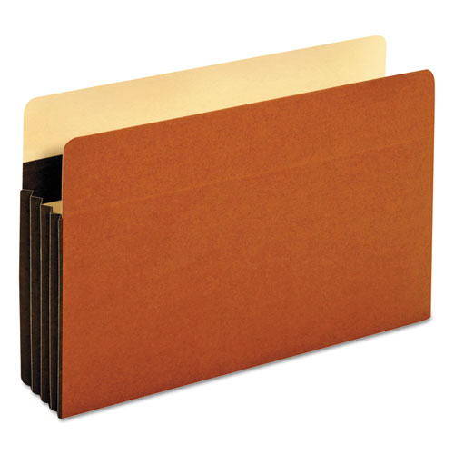 Heavy-Duty File Pockets, 3.5" Expansion, Legal Size, Redrope, 25/Box-(PFXC1526EHD)