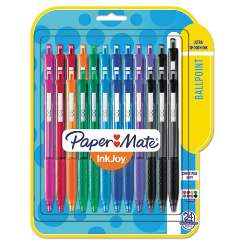 InkJoy 300 RT Ballpoint Pen Retractable, Medium 1 mm, Assorted Ink and Barrel Colors, 24/Pack-(PAP1945926)