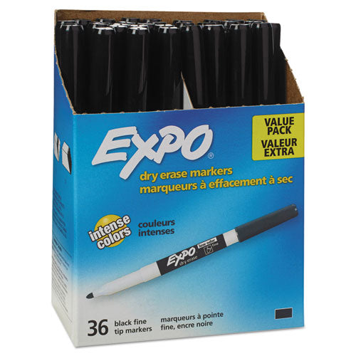 Low-Odor Dry-Erase Marker Value Pack, Fine Bullet Tip, Black, 36/Box-(SAN1921062)