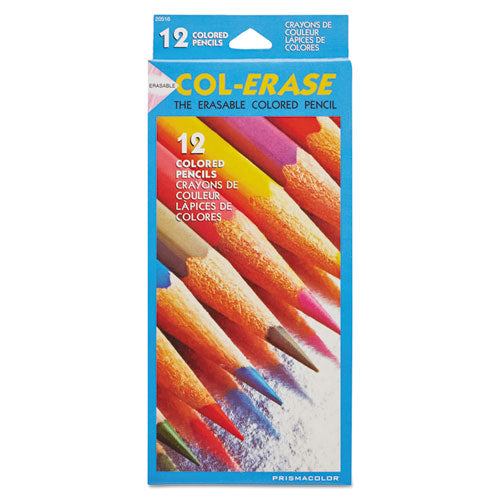 Col-Erase Pencil with Eraser, 0.7 mm, 2B (#1), Assorted Lead/Barrel Colors, Dozen-(SAN20516)