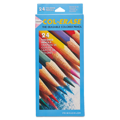 Col-Erase Pencil with Eraser, 0.7 mm, 2B (#1), Assorted Lead/Barrel Colors, 24/Pack-(SAN20517)