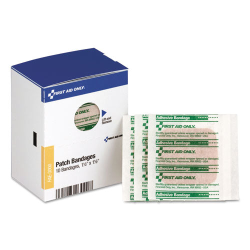 SmartCompliance Patch Bandages, 1.5 x 1.5, 10/Box-(FAOFAE3000)