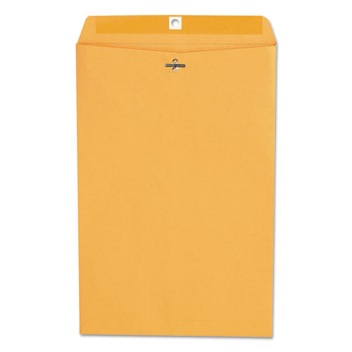 Kraft Clasp Envelope, #98, Square Flap, Clasp/Gummed Closure, 10 x 15, Brown Kraft, 100/Box-(UNV35268)