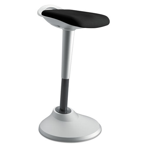 Perch Series Seat, Backless, Supports Up to 250 lb, Black Seat, Silver Base-(BSXVLPERCHAS10X)