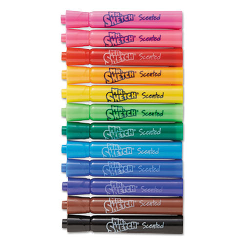 Scented Watercolor Marker Classroom Set, Broad Chisel Tip, Assorted Colors, 192/Set-(SAN1905311)