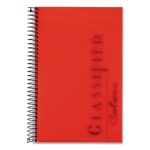 Color Notebooks, 1-Subject, Narrow Rule, Ruby Red Cover, (100) 8.5 x 5.5 White Sheets-(TOP73505)