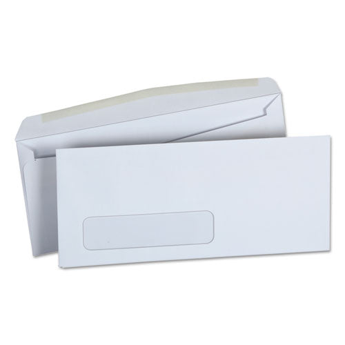 Open-Side Business Envelope, 1 Window, #10, Square Flap, Gummed Closure, 4.13 x 9.5, White, 500/Box-(UNV36321)