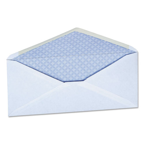 Open-Side Security Tint Business Envelope, #10, Monarch Flap, Gummed Closure, 4.13 x 9.5, White, 500/Box-(UNV35202)