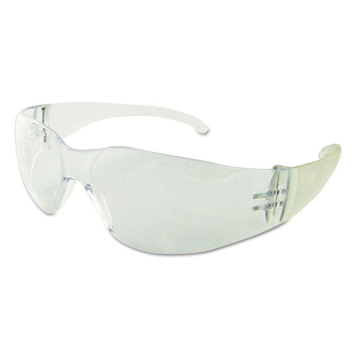 Safety Glasses, Clear Frame/Clear Lens, Polycarbonate, Dozen-(BWK00021)