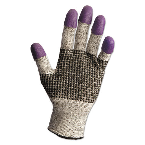 G60 Purple Nitrile Gloves, 240 mm Length, Large/Size 9, Black/White, Pair-(KCC97432)