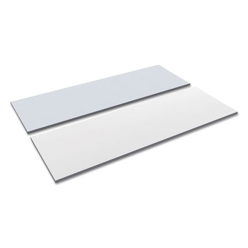 Reversible Laminate Table Top, Rectangular, 71.5w x 23.63d, White/Gray-(ALETT7224WG)