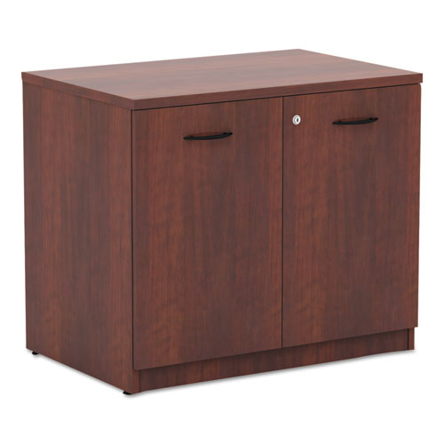 Alera Valencia Series Storage Cabinet, 34.13w x 22.78d x 29h, Medium Cherry-(ALEVA613622MC)