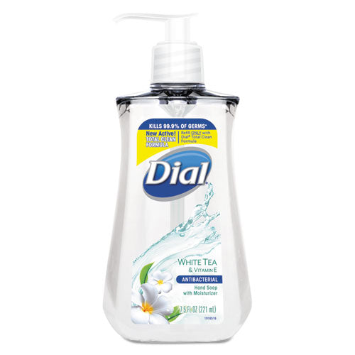 Antibacterial Liquid Soap, White Tea, 7.5 oz Pump Bottle, 12/Carton-(DIA02660CT)