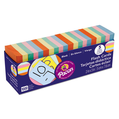 Blank Flash Card Dispenser Boxes, 2 x 3, Assorted, 1,000/Pack-(PAC74170)