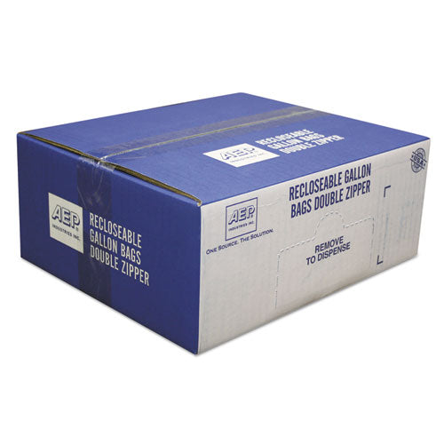 Resealable Clear Plastic Storage Bags, 1 gal, 1.75 mil, 10.5" x 11", Clear, 250/Box-(WBIZIP1GS250)
