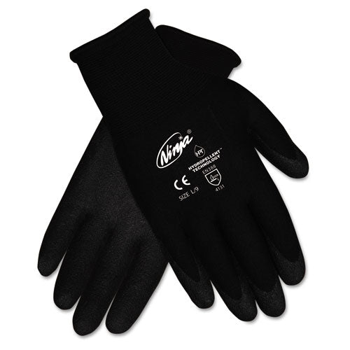 Ninja HPT PVC coated Nylon Gloves, Large, Black, Pair-(CRWN9699L)