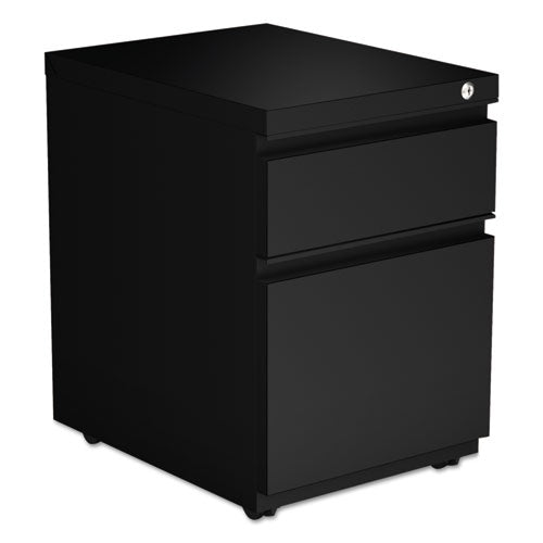 File Pedestal with Full-Length Pull, Left or Right, 2-Drawers: Box/File, Legal/Letter, Black, 14.96" x 19.29" x 21.65"-(ALEPBBFBL)