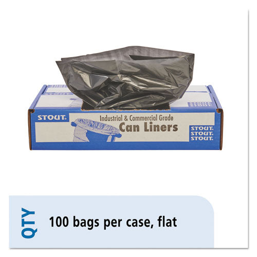 Total Recycled Content Plastic Trash Bags, 30 gal, 1.3 mil, 30" x 39", Brown/Black, 100/Carton-(STOT3039B13)