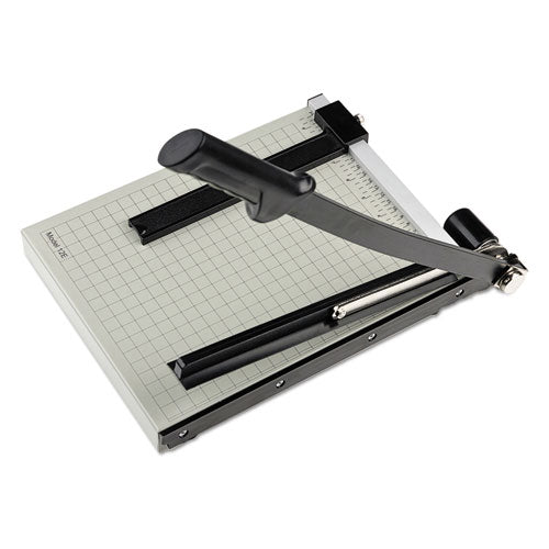 Vantage Guillotine Paper Trimmer/Cutter, 15 Sheets, 12" Cut Length, Metal Base, 10 x 12.75-(DAH12E)