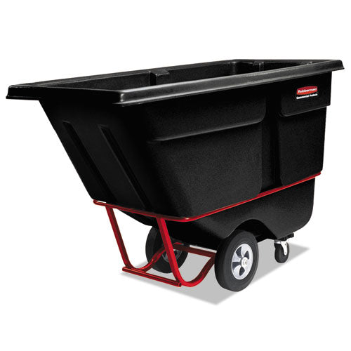 Rotomolded Tilt Truck, 0.5 cu yd, 850 lb Capacity, Plastic, Black-(RCP1305BLA)