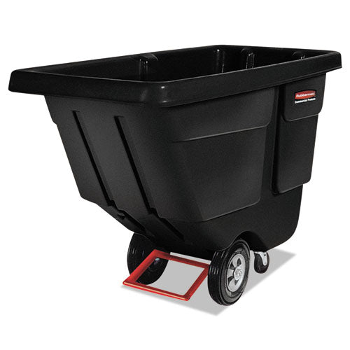 Rotomolded Tilt Truck, 202 gal, 450 lb Capacity, Plastic, Black-(RCP1304BLA)