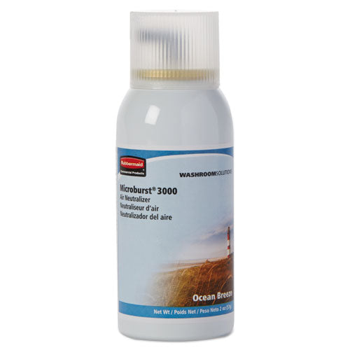 Microburst 3000 Refill, Ocean Breeze, 2 oz Aerosol Spray, 12/Carton-(RCP4012581)