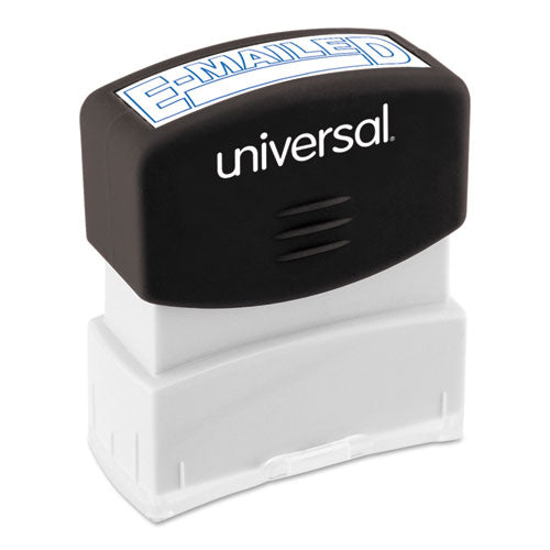 Message Stamp, E-MAILED, Pre-Inked One-Color, Blue-(UNV10058)